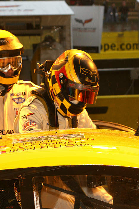 Jake på Jan Magnussen hjelm ved Le Mans 2007.